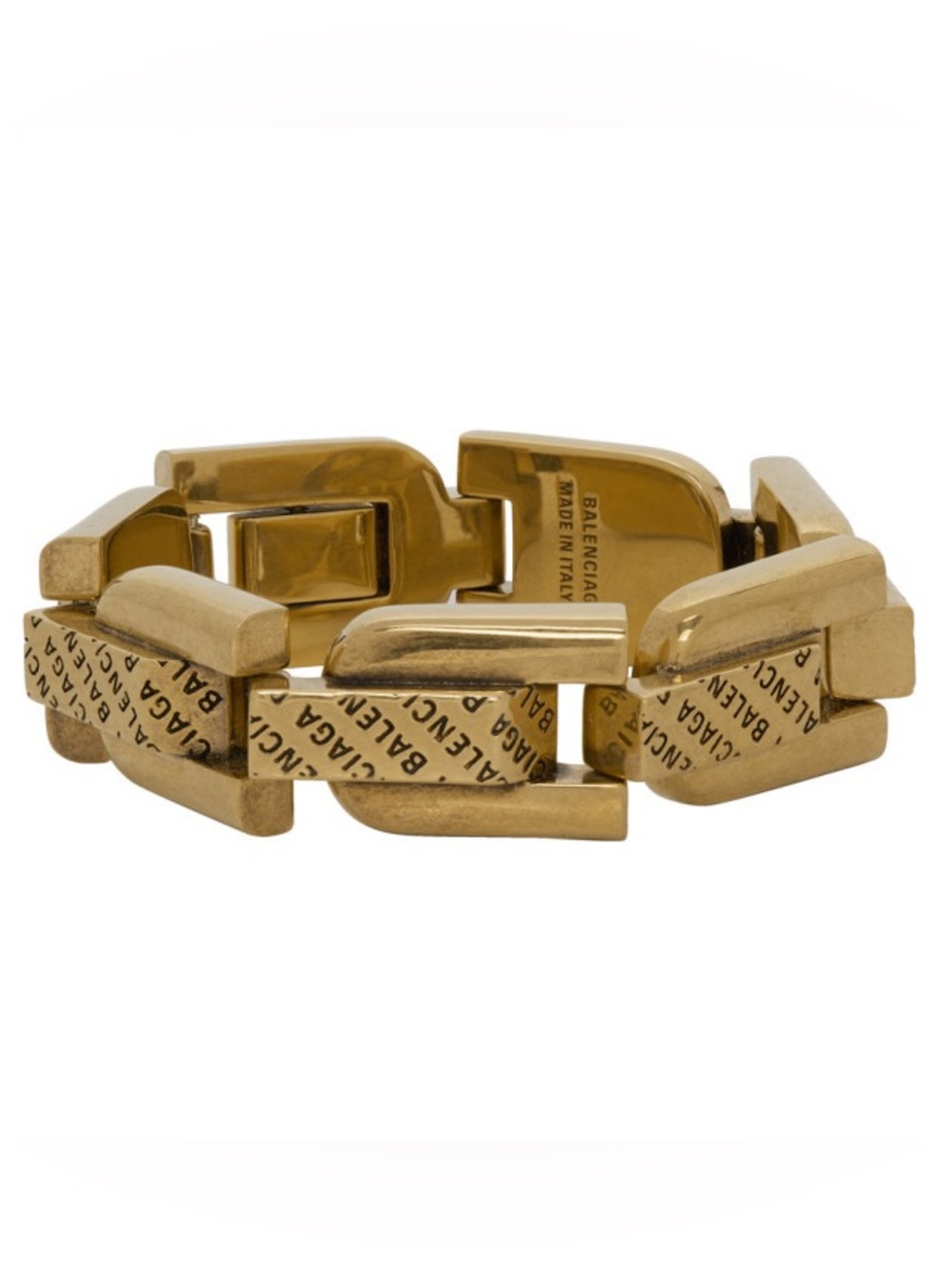 BALENCIAGA Gold Precious Logo Link Bracelet - Picture 1 of 12